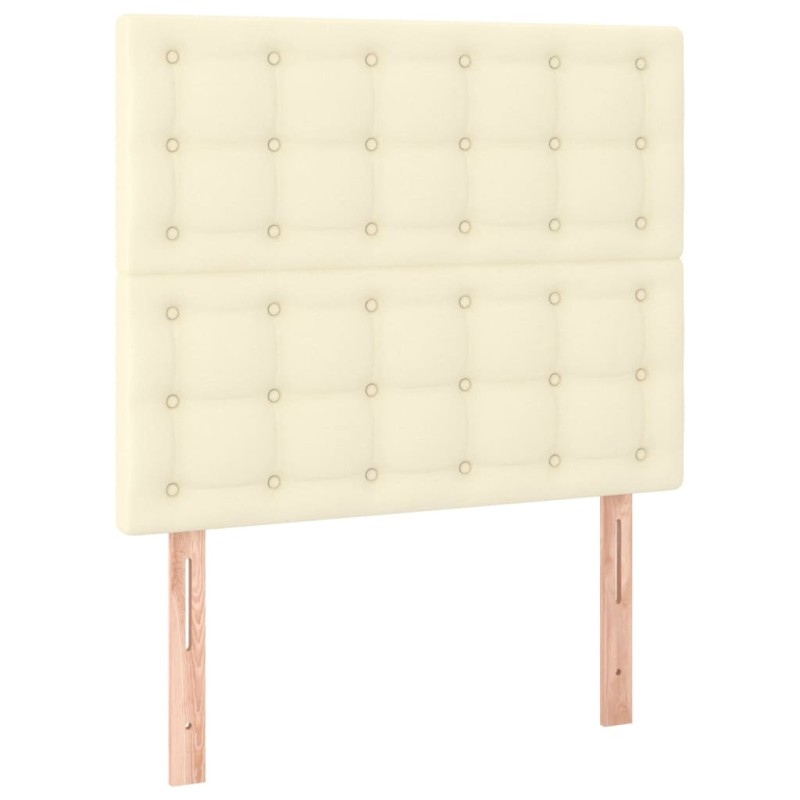 vidaXL Κεφαλάρι Κρεμ 100x5x118/128 εκ. από Συνθετικό Δέρμα