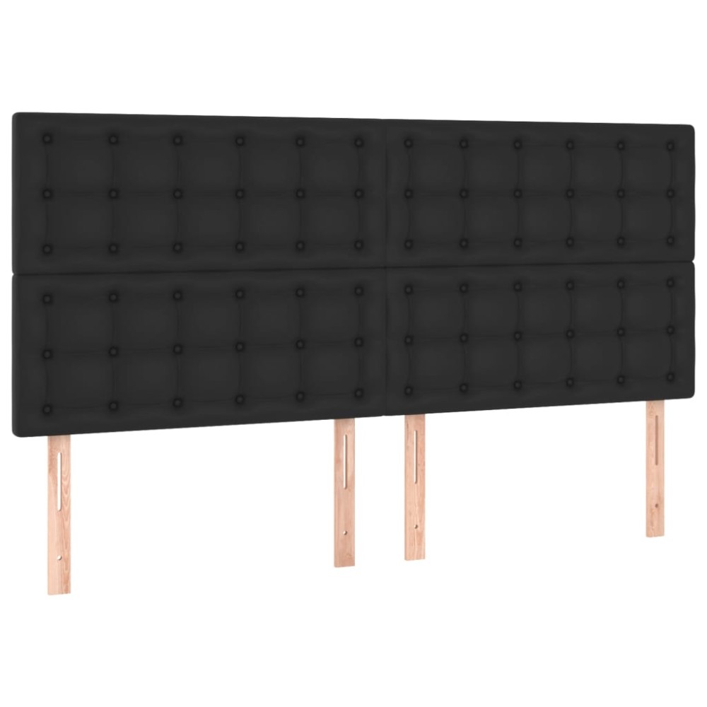 vidaXL Κεφαλάρι Μαύρο 160x5x118/128 εκ. από Συνθετικό Δέρμα