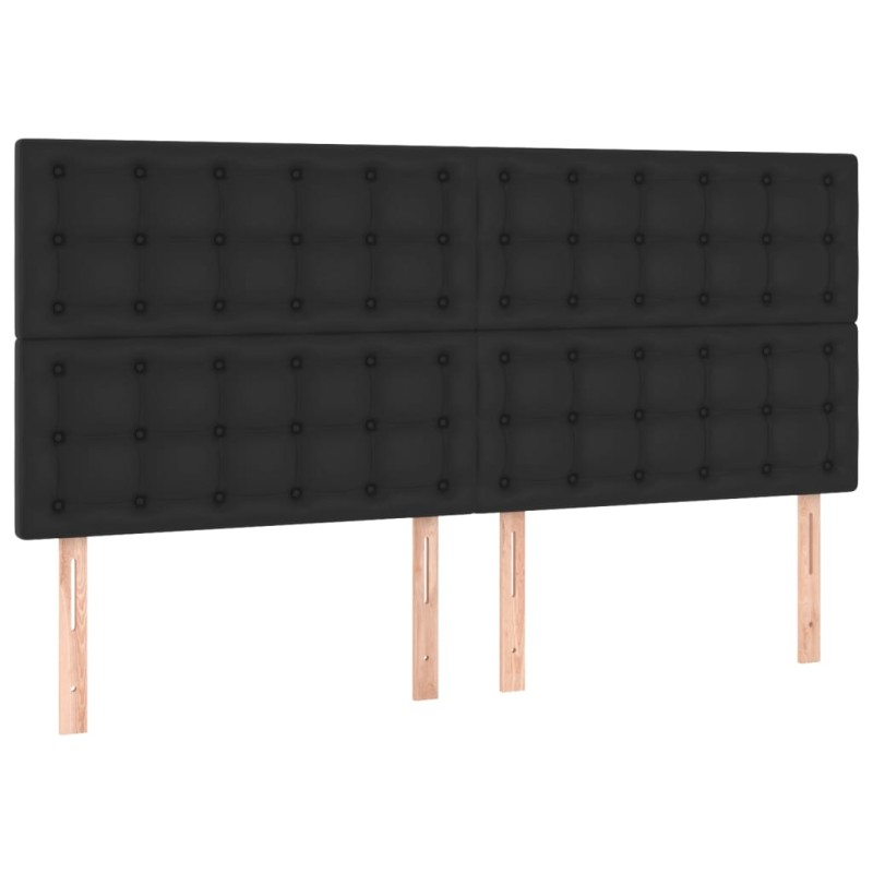 vidaXL Κεφαλάρι Μαύρο 160x5x118/128 εκ. από Συνθετικό Δέρμα
