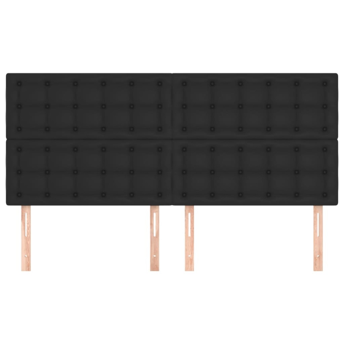 vidaXL Κεφαλάρια Κρεβατιού 4 τεμ.Μαύρα80 x 5 x 78/88 εκ.ΣυνθετικόΔέρμα