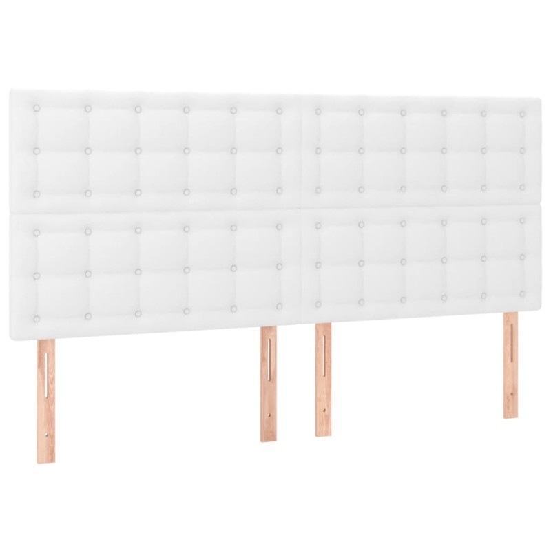 vidaXL Κεφαλάρι Κρεβατιού Λευκό 180x5x118/128 εκ. από Συνθετικό Δέρμα