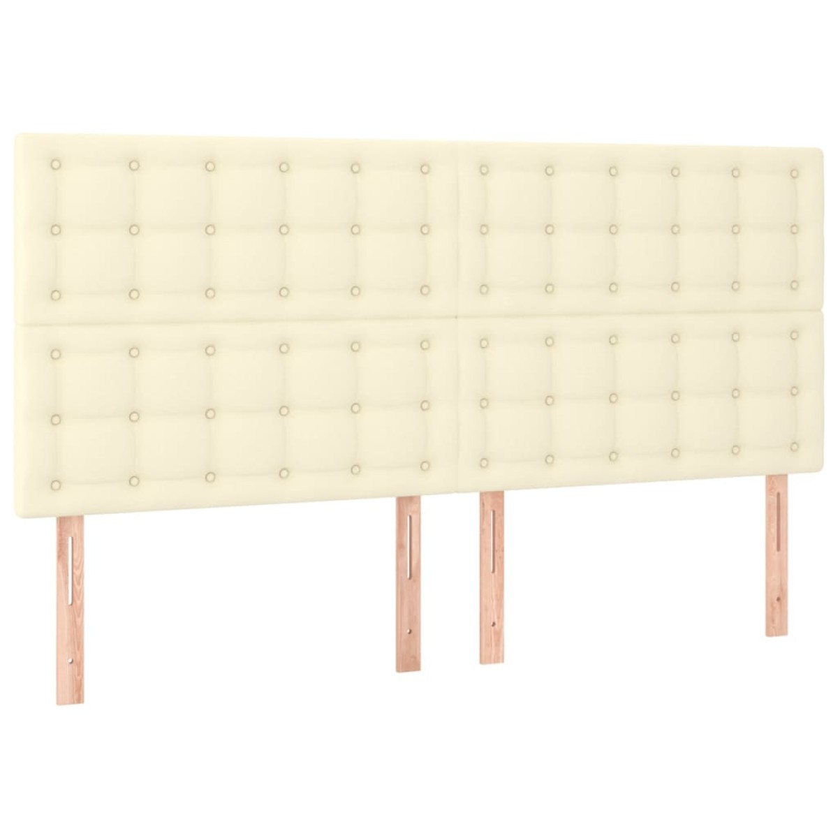 vidaXL Κεφαλάρια Κρεβατιού 4 τεμ. Κρεμ 100x5x78/88 εκ. Συνθετικό Δέρμα
