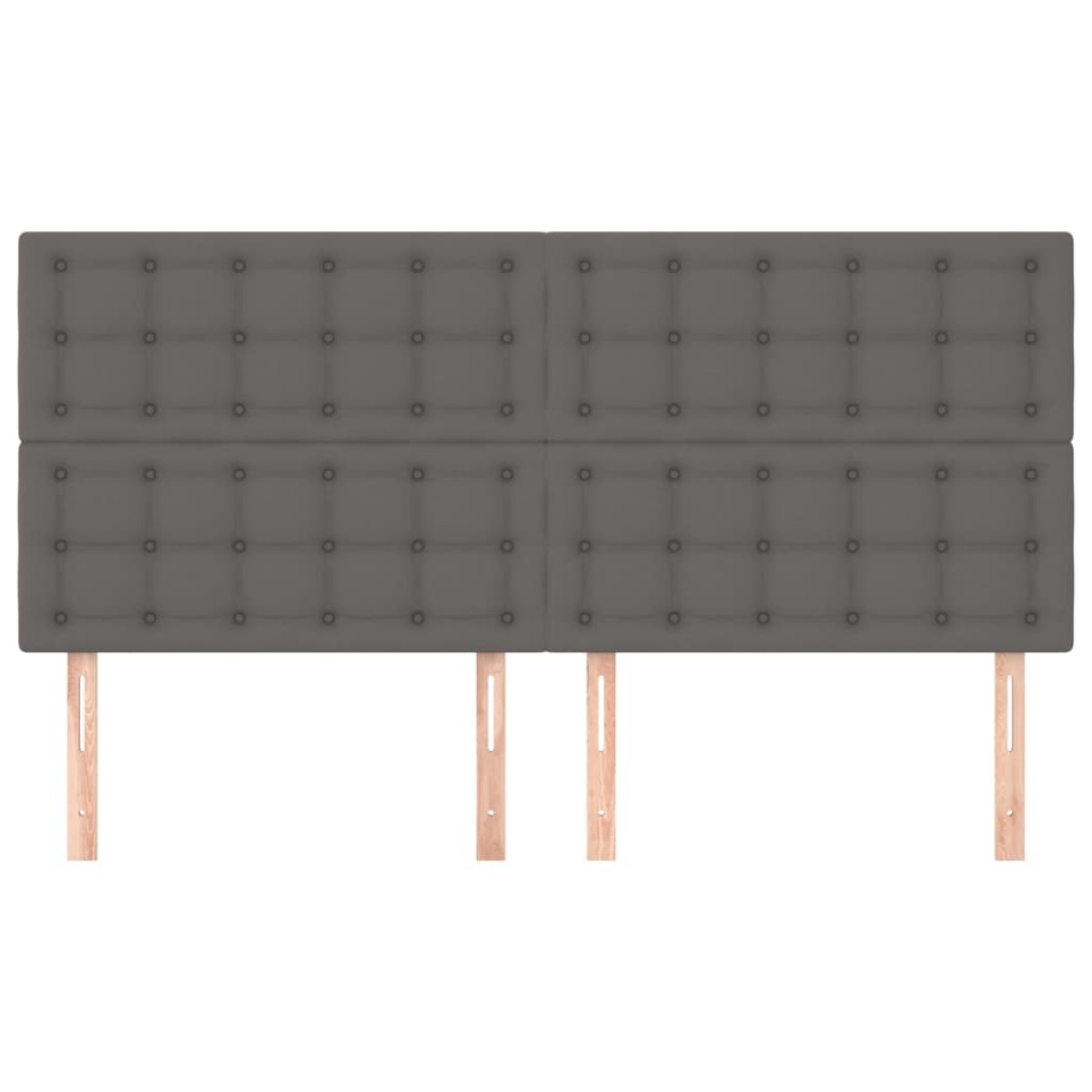 vidaXL Κεφαλάρια Κρεβατιού 4 τεμ. Γκρι 100x5x78/88 εκ.Συνθετικό Δέρμα