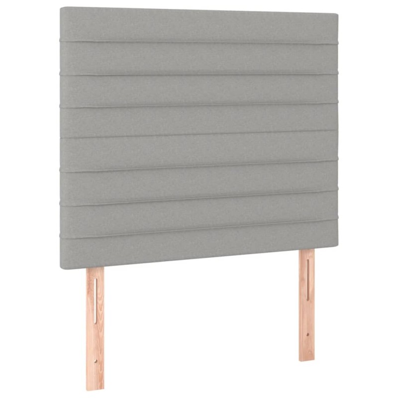 vidaXL Κεφαλάρι Ανοιχτό Γκρι 80x5x118/128 εκ. Ύφασμα