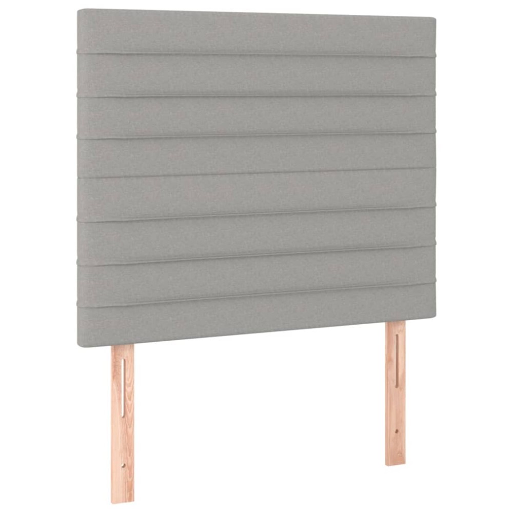 vidaXL Κεφαλάρι Ανοιχτό Γκρι 100x5x118/128 εκ. Ύφασμα