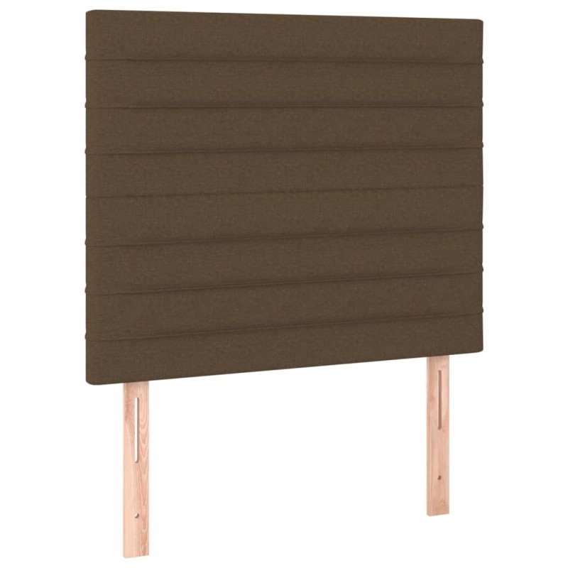 vidaXL Κεφαλάρι Κρεβατιού Σκούρο Καφέ 100x5x118/128 εκ. Ύφασμα