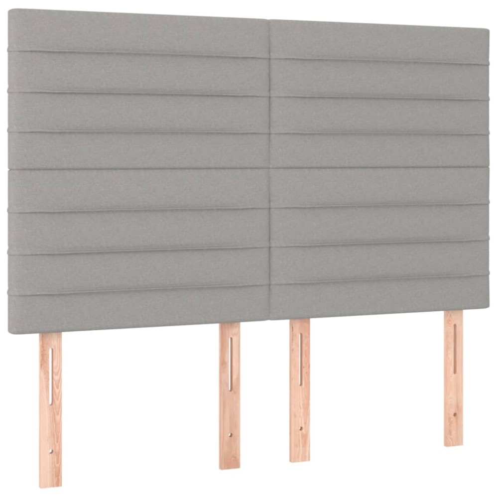 vidaXL Κεφαλάρι Ανοιχτό Γκρι 144x5x118/128 εκ. Ύφασμα