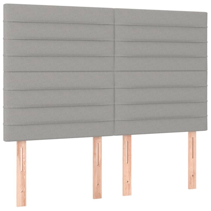 vidaXL Κεφαλάρι Ανοιχτό Γκρι 144x5x118/128 εκ. Ύφασμα