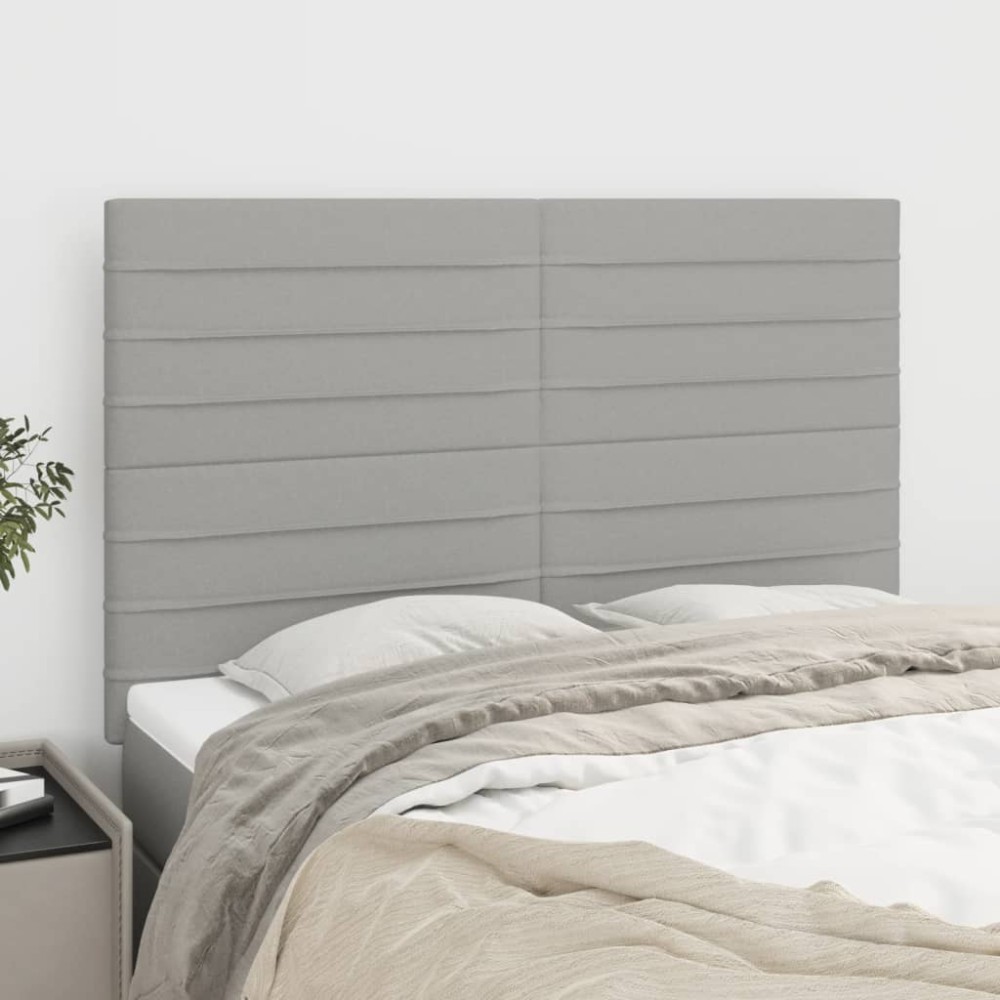 vidaXL Κεφαλάρι Ανοιχτό Γκρι 144x5x118/128 εκ. Ύφασμα