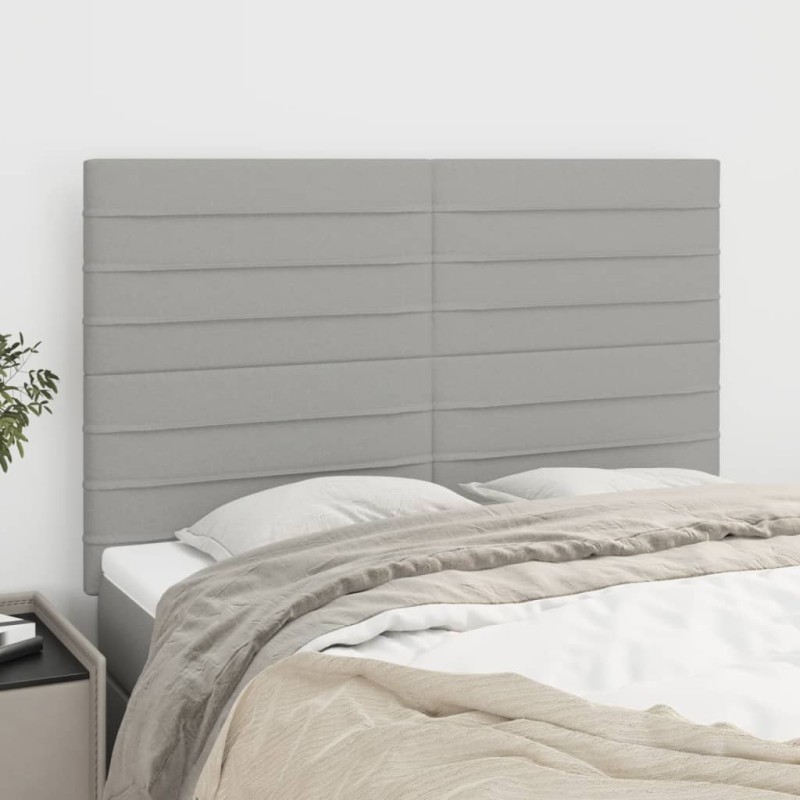vidaXL Κεφαλάρι Ανοιχτό Γκρι 144x5x118/128 εκ. Ύφασμα