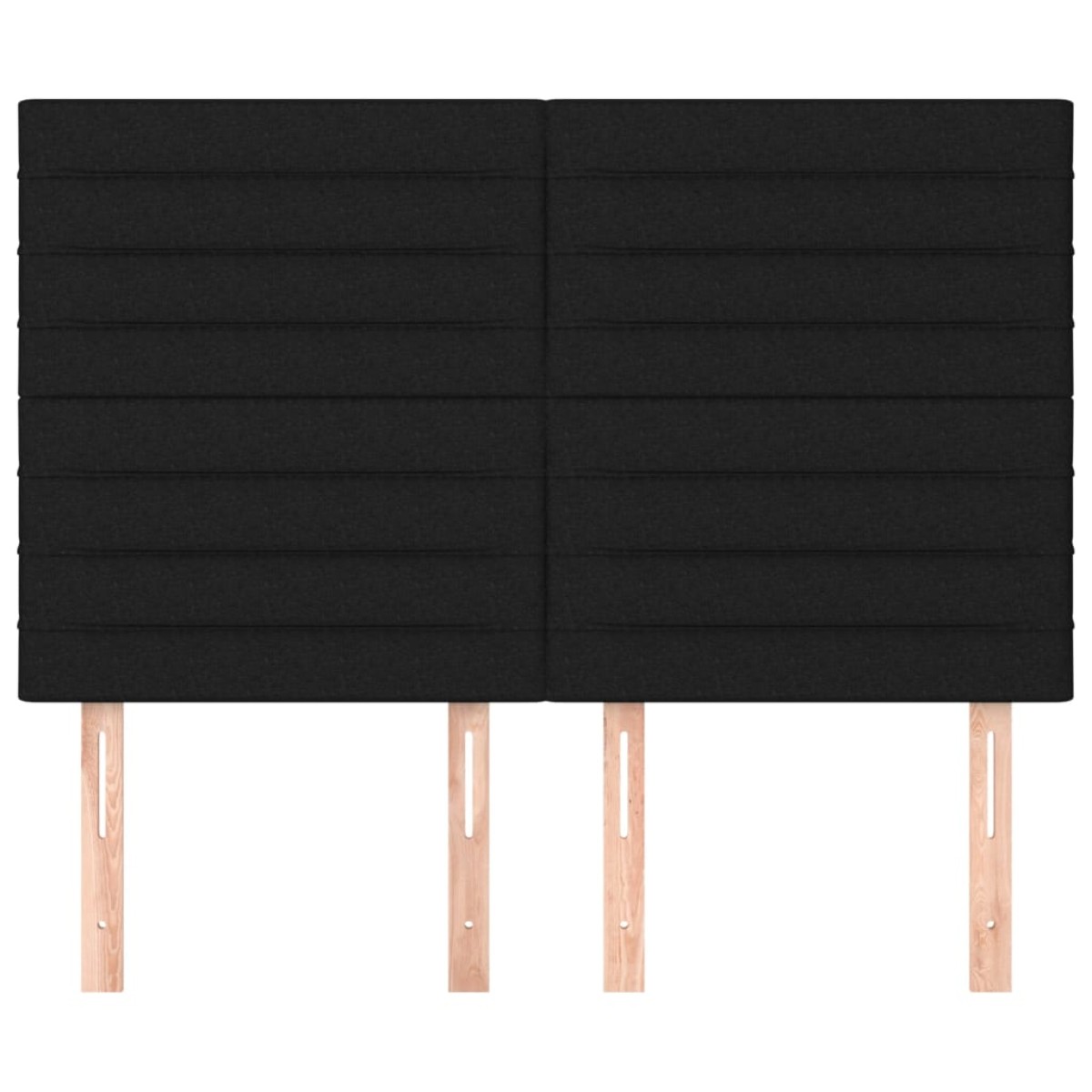 vidaXL Κεφαλάρια Κρεβατιού 4 τεμ. Μαύρα 72x5x78/88 εκ. Υφασμάτινα