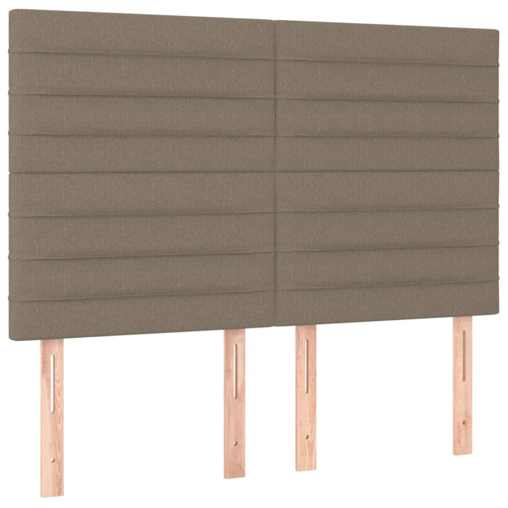 vidaXL Κεφαλάρι Κρεβατιού Μπεζ 144x5x118/128 εκ. Ύφασμα