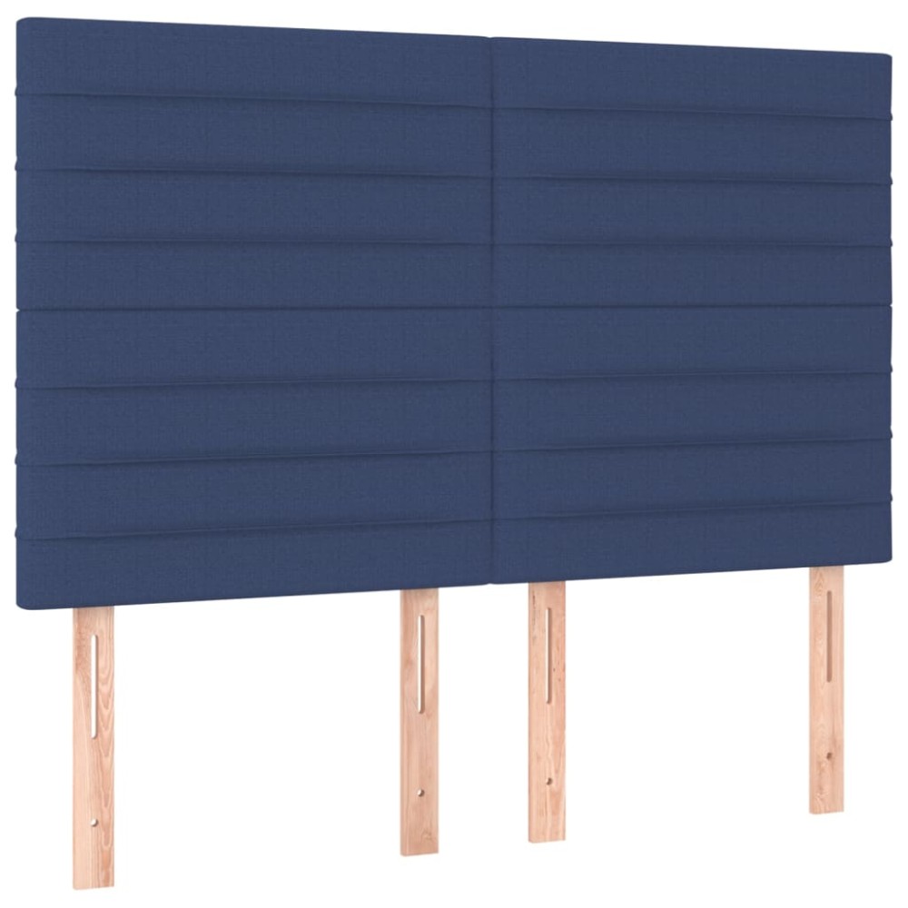 vidaXL Κεφαλάρι Μπλε 144x5x118/128 εκ. Ύφασμα