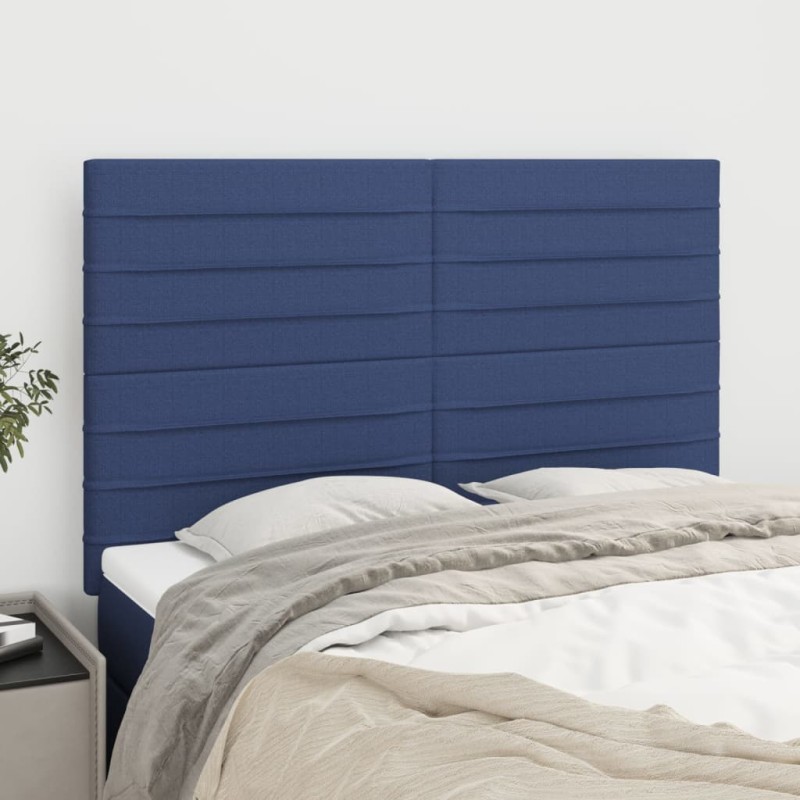 vidaXL Κεφαλάρι Μπλε 144x5x118/128 εκ. Ύφασμα