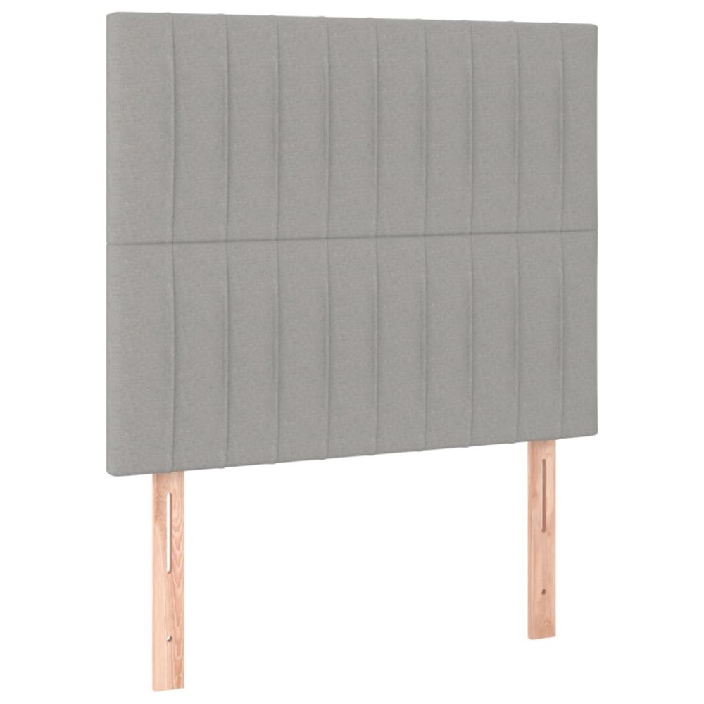 vidaXL Κεφαλάρι Ανοιχτό Γκρι 90x5x118/128 εκ. Ύφασμα