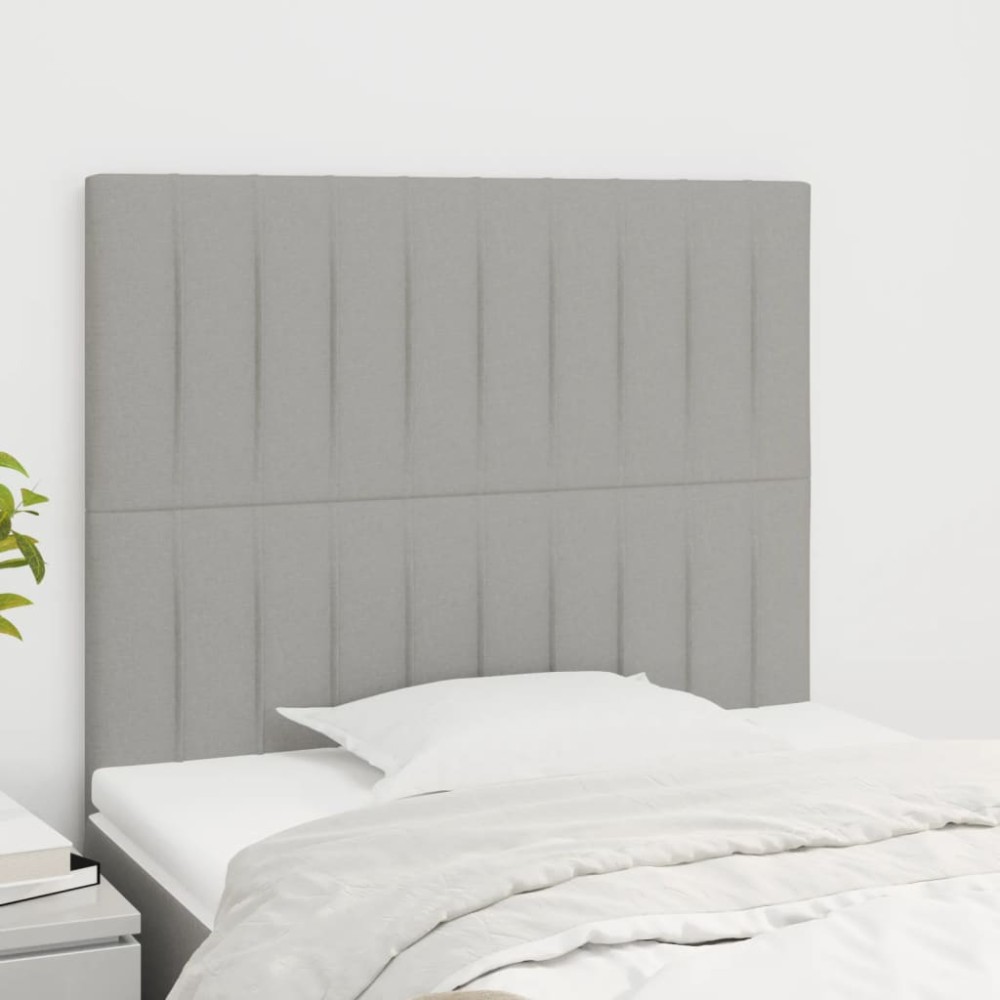 vidaXL Κεφαλάρι Ανοιχτό Γκρι 90x5x118/128 εκ. Ύφασμα