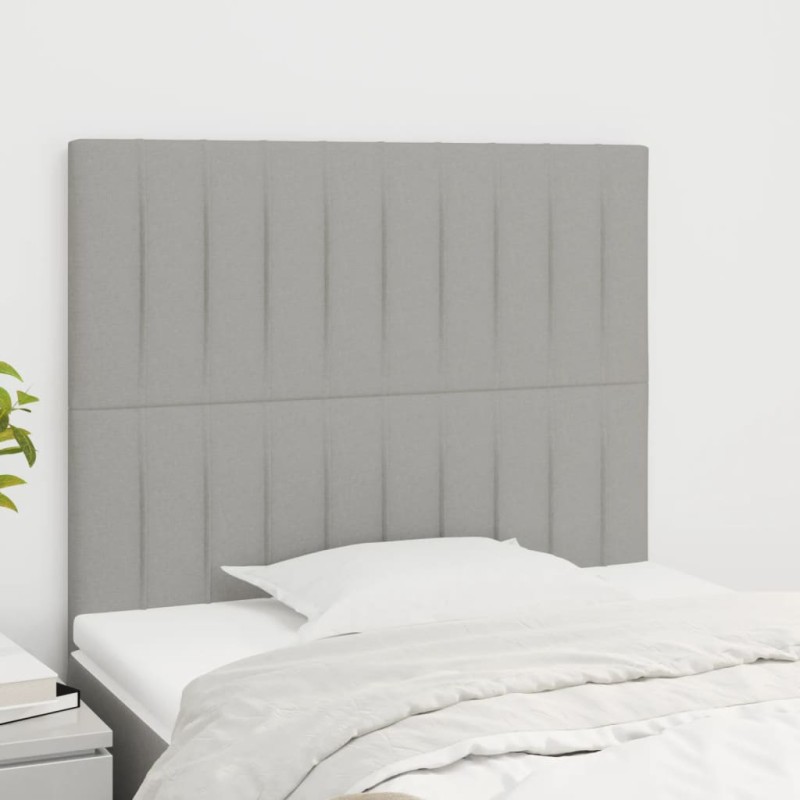 vidaXL Κεφαλάρι Ανοιχτό Γκρι 90x5x118/128 εκ. Ύφασμα