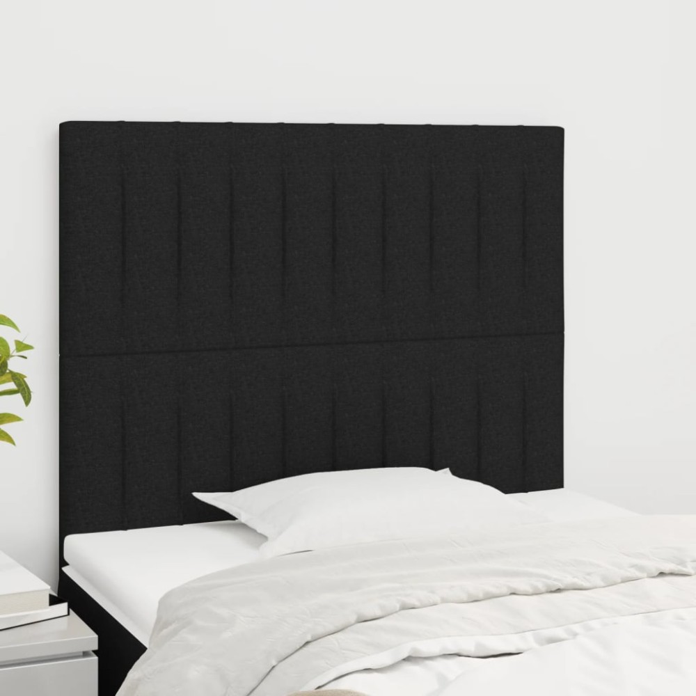 vidaXL Κεφαλάρι Μαύρο 90x5x118/128 εκ. Ύφασμα