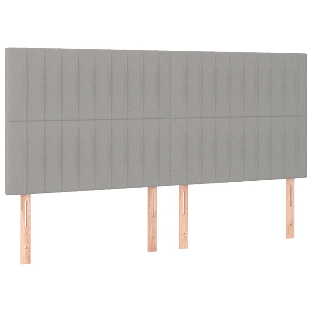 vidaXL Κεφαλάρι Ανοιχτό Γκρι 180x5x118/128 εκ. Ύφασμα