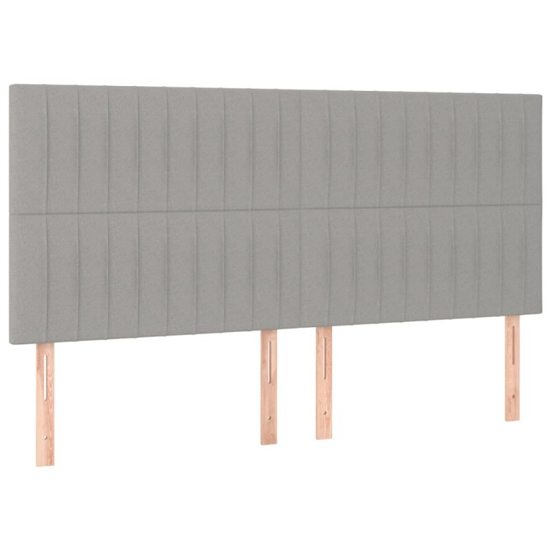 vidaXL Κεφαλάρι Ανοιχτό Γκρι 180x5x118/128 εκ. Ύφασμα