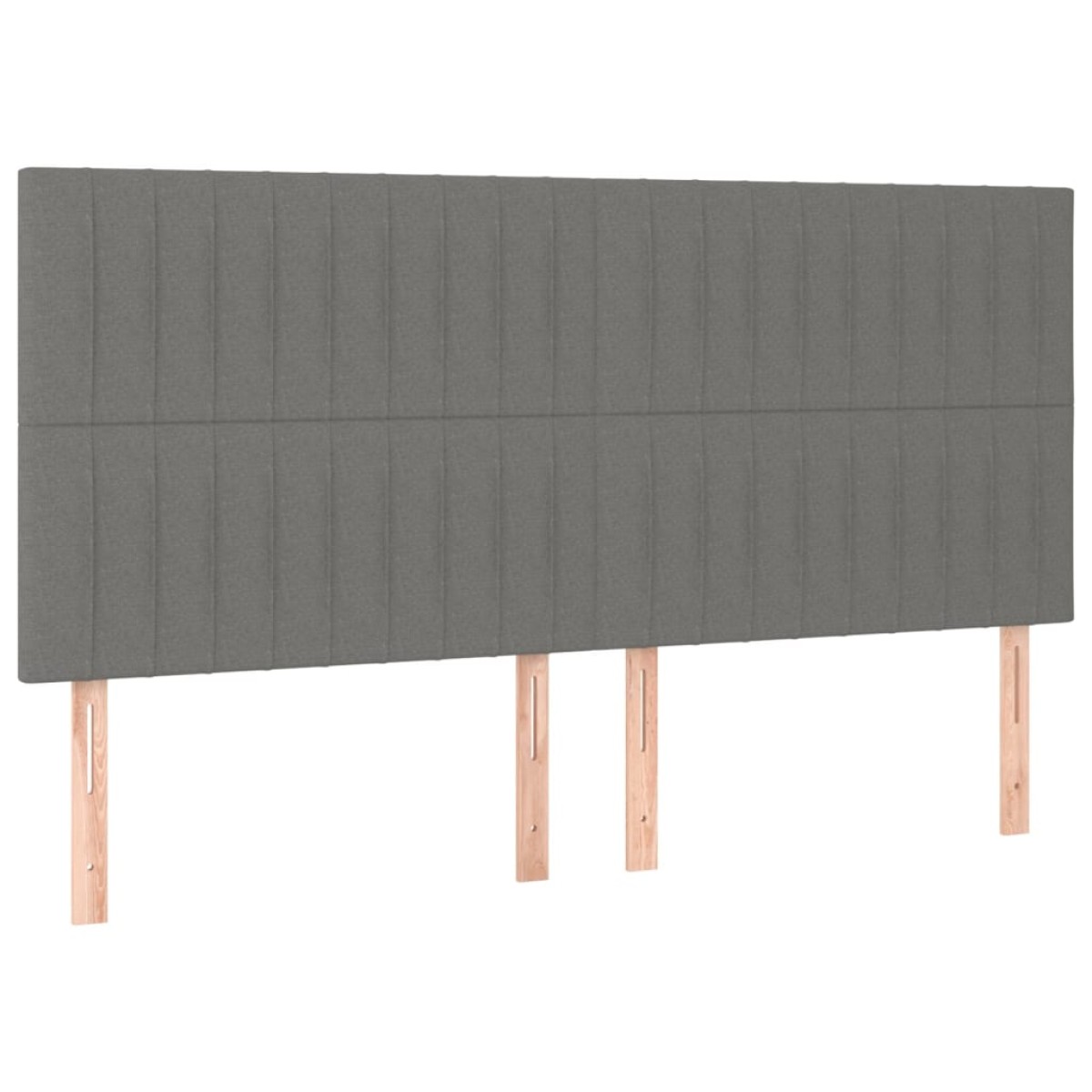 vidaXL Κεφαλάρια Κρεβατιού 4 τεμ. Σκ. Γκρι 90x5x78/88 εκ. Υφασμάτινο
