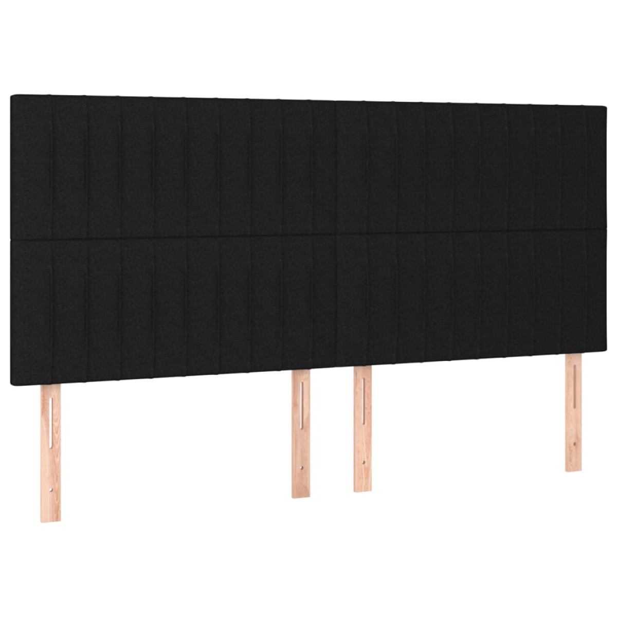 vidaXL Κεφαλάρια Κρεβατιού 4 τεμ. Μαύρο 90x5x78/88 εκ. Υφασμάτινο