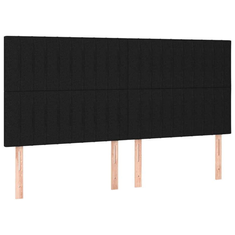 vidaXL Κεφαλάρι Μαύρο 180x5x118/128 εκ. Ύφασμα