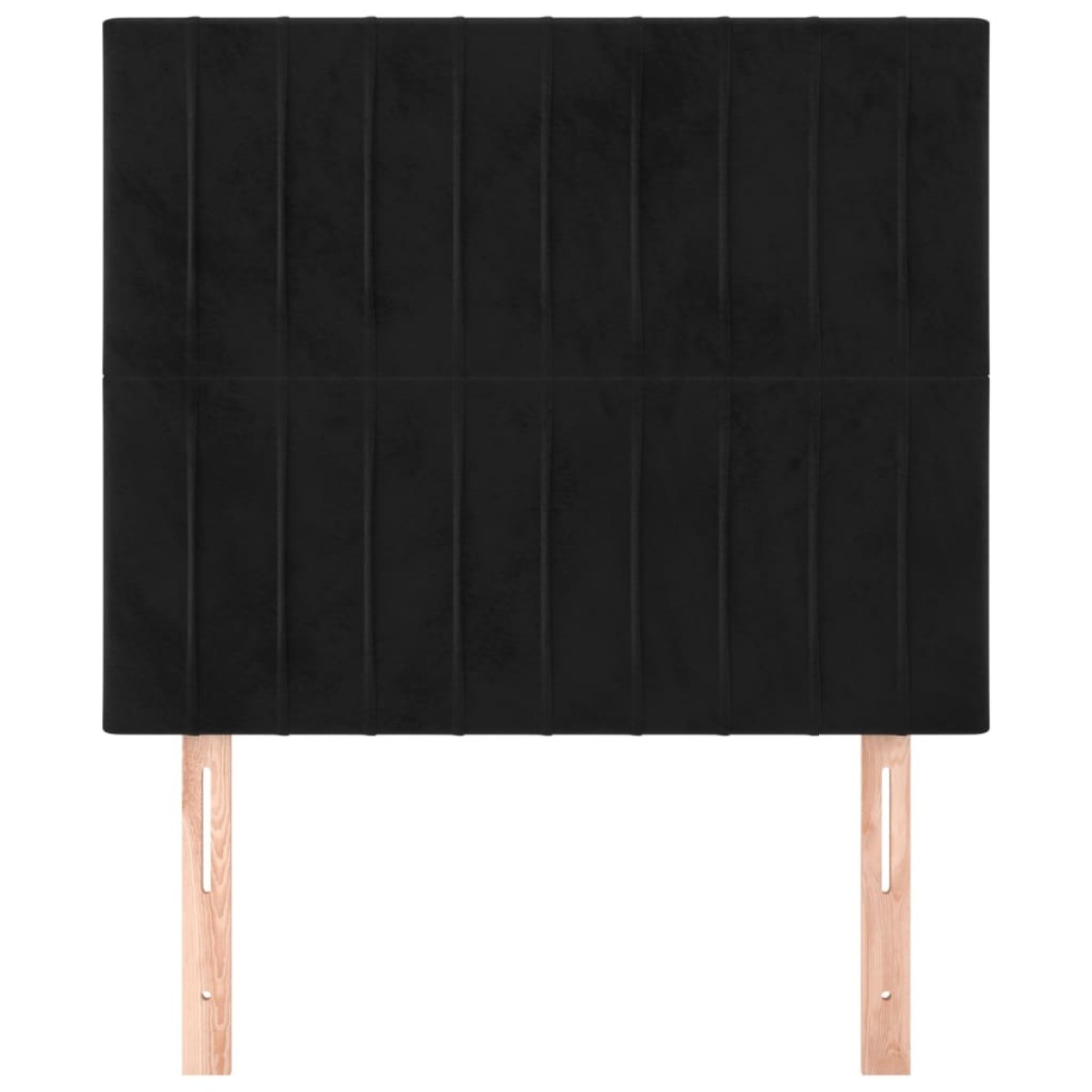 vidaXL Κεφαλάρια Κρεβατιού 2 τεμ. Μαύρο 100x5x78/88 εκ. Βελούδινο