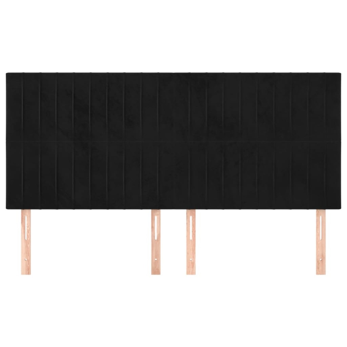 vidaXL Κεφαλάρια Κρεβατιού 4 τεμ. Μαύρο 90x5x78/88 εκ. Βελούδινο
