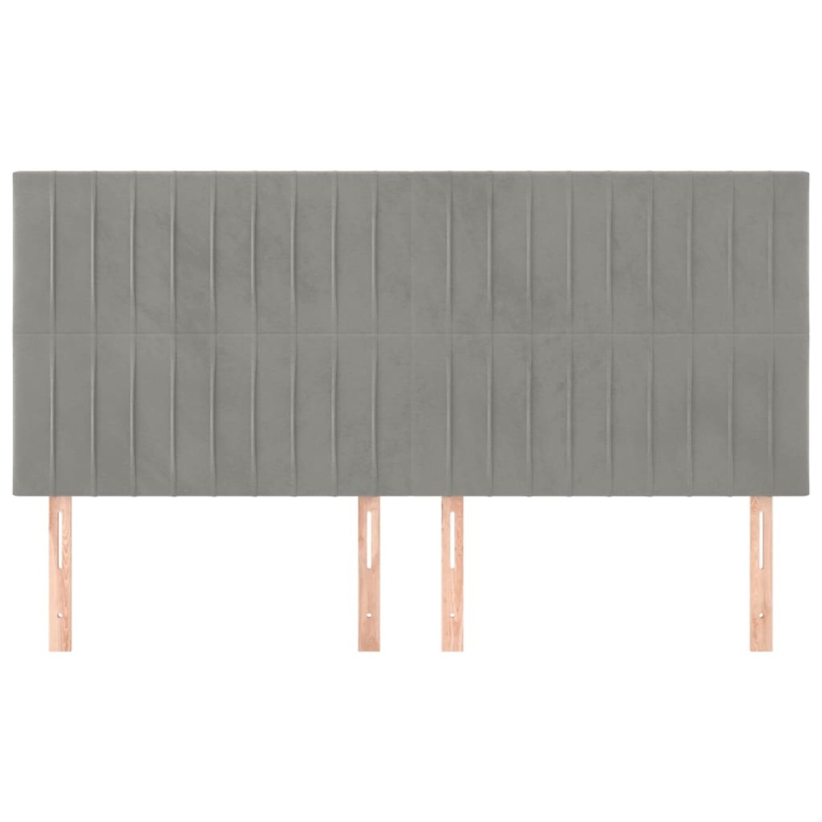 vidaXL Κεφαλάρια Κρεβατιού 4 τεμ. Αν. Γκρι 100x5x78/88 εκ. Βελούδινο