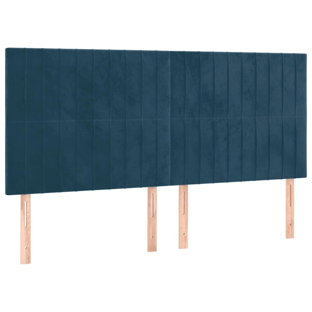 vidaXL Κεφαλάρια Κρεβατιού 4 τεμ.Σκούρο Μπλε 100x5x78/88 εκ. Βελούδινο