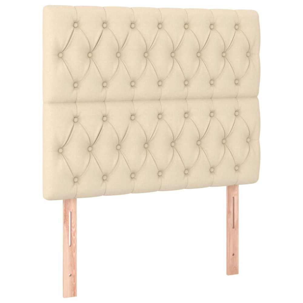 vidaXL Κεφαλάρι Κρεμ 90x7x118/128 εκ. Ύφασμα