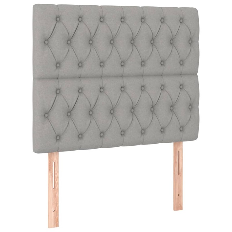 vidaXL Κεφαλάρι Ανοιχτό Γκρι 100x7x118/128 εκ. Ύφασμα