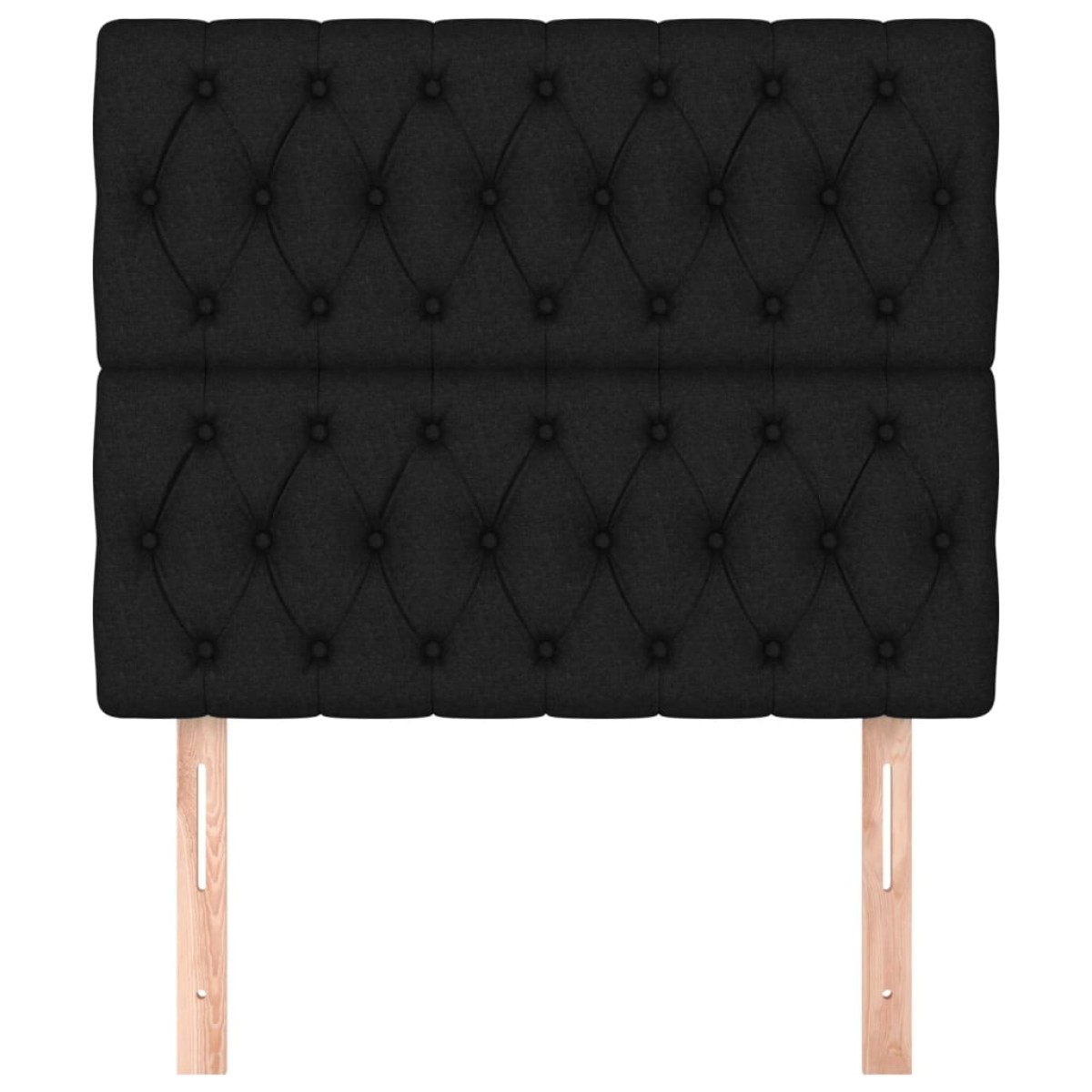 vidaXL Κεφαλάρια Κρεβατιού 2 τεμ. Μαύρο 100x7x78/88 εκ. Υφασμάτινο