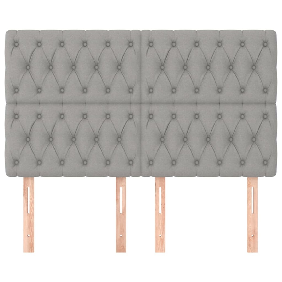 vidaXL Κεφαλάρια Κρεβατιού 4 τεμ. Αν. Γκρι 72x7x78/88 εκ. Υφασμάτινο