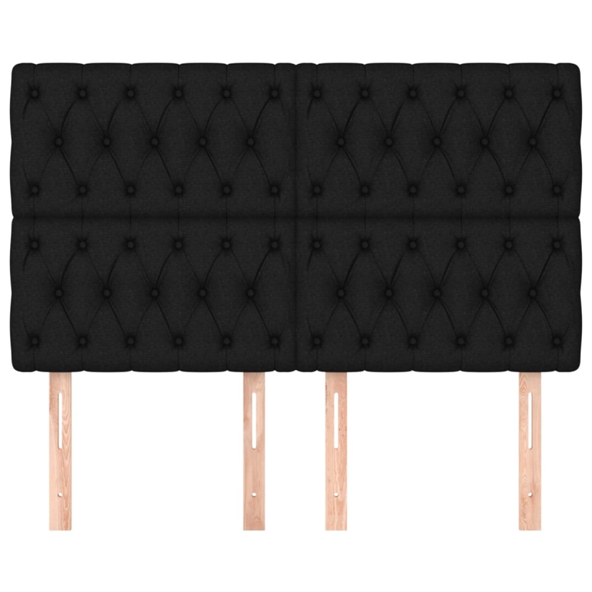 vidaXL Κεφαλάρια Κρεβατιού 4 τεμ. Μαύρο 80x7x78/88 εκ. Υφασμάτινο
