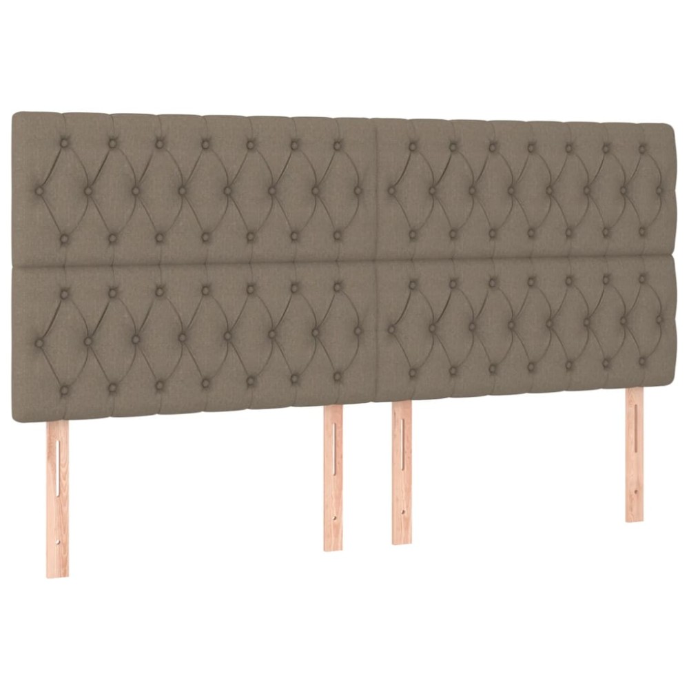 vidaXL Κεφαλάρι Κρεβατιού Μπεζ 180x7x118/128 εκ. Ύφασμα