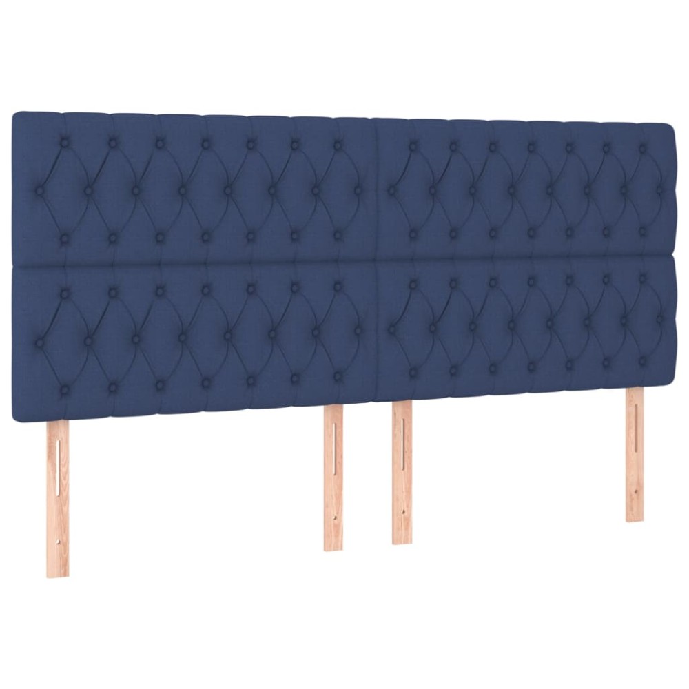 vidaXL Κεφαλάρι Μπλε 180x7x118/128 εκ. Ύφασμα