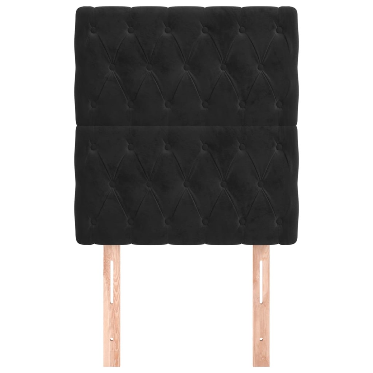 vidaXL Κεφαλάρια Κρεβατιού 2 τεμ. Μαύρο 80x7x78/88 εκ. Βελούδινο