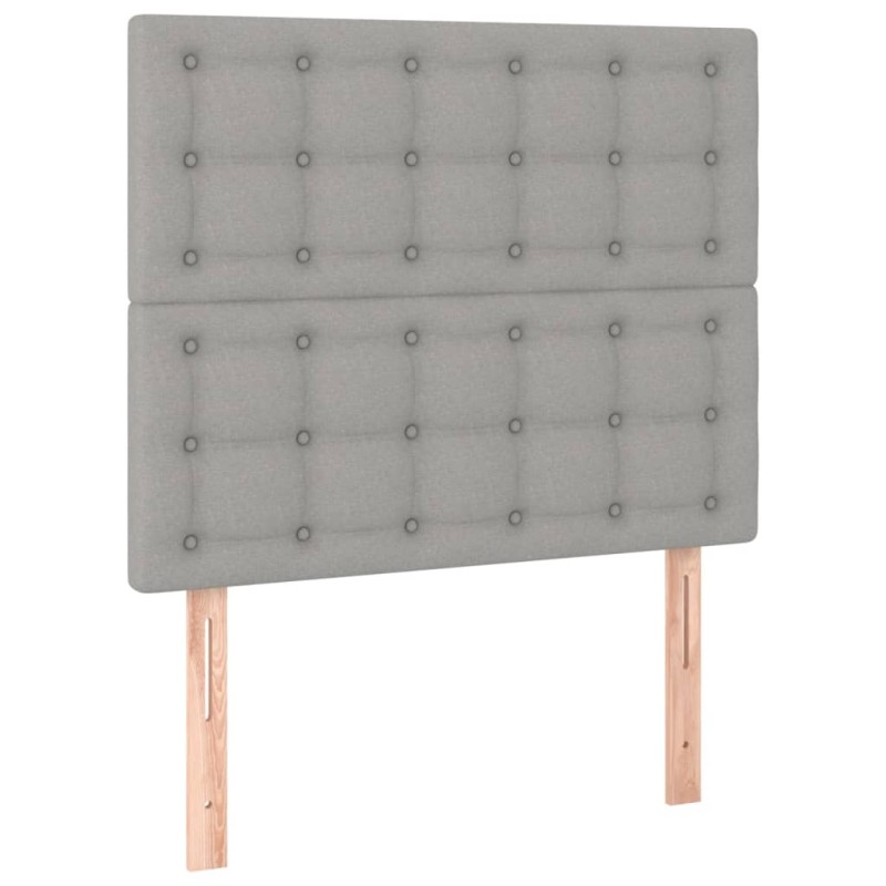 vidaXL Κεφαλάρι Ανοιχτό Γκρι 90x5x118/128 εκ. Ύφασμα