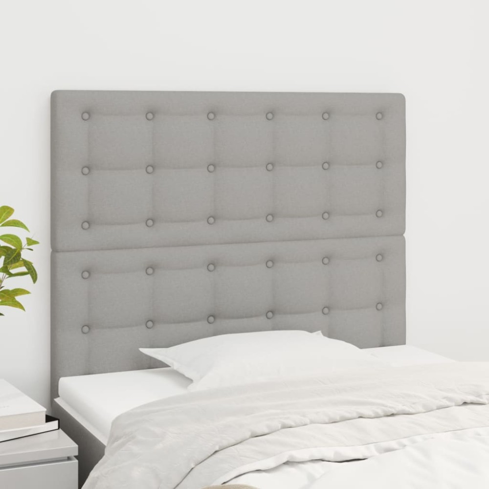 vidaXL Κεφαλάρι Ανοιχτό Γκρι 90x5x118/128 εκ. Ύφασμα