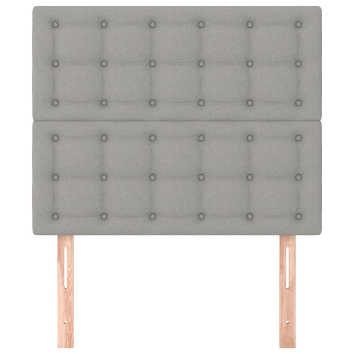 vidaXL Κεφαλάρια Κρεβατιού 2 τεμ. Αν. Γκρι 90x5x78/88 εκ. Υφασμάτινο