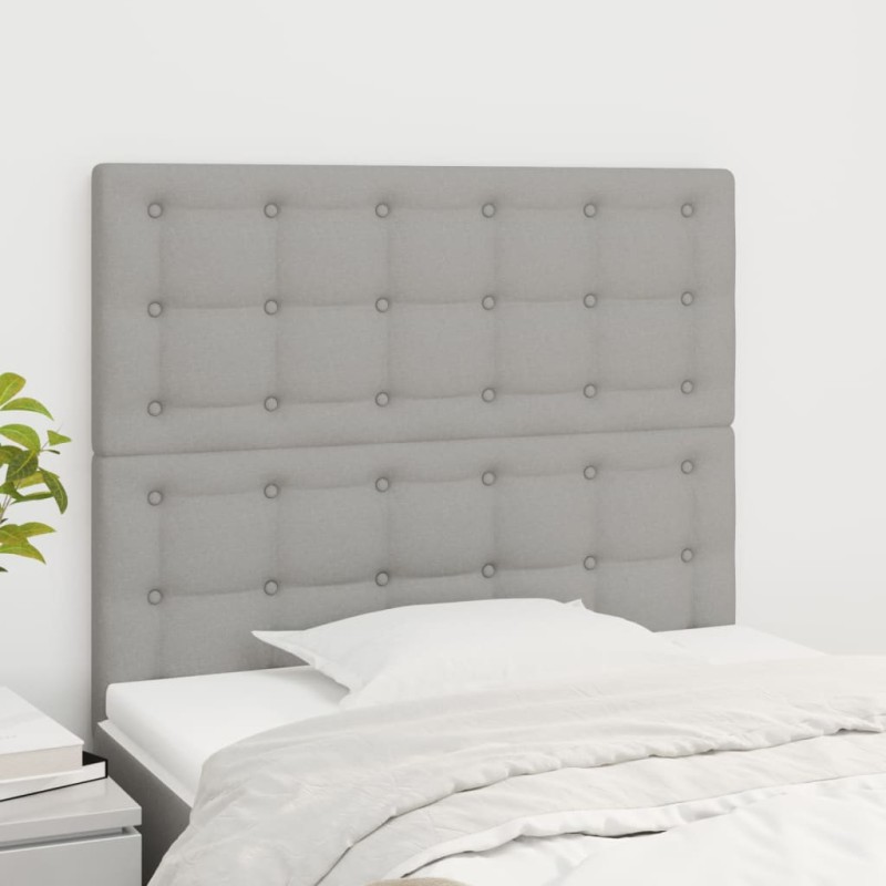 vidaXL Κεφαλάρι Ανοιχτό Γκρι 90x5x118/128 εκ. Ύφασμα