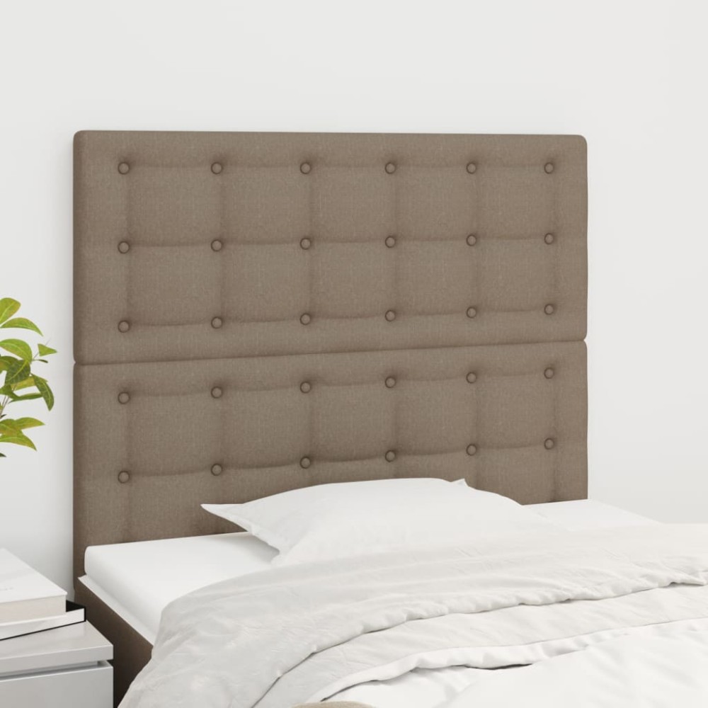 vidaXL Κεφαλάρι Κρεβατιού Μπεζ 90x5x118/128 εκ. Ύφασμα
