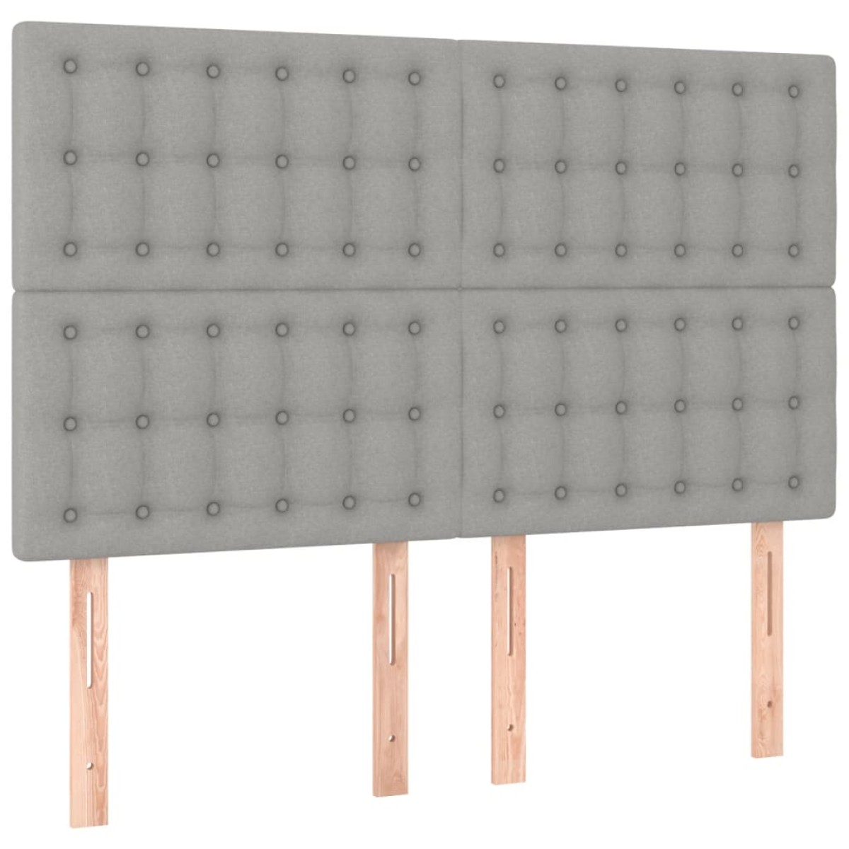 vidaXL Κεφαλάρια Κρεβατιού 4 τεμ. Αν. Γκρι 72x5x78/88 εκ. Υφασμάτινα