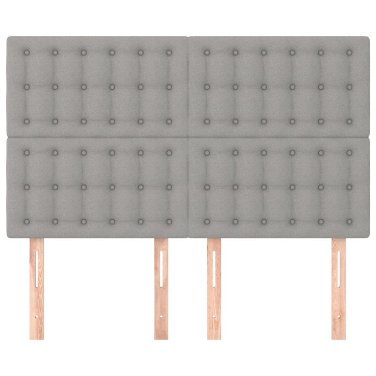 vidaXL Κεφαλάρια Κρεβατιού 4 τεμ. Αν. Γκρι 72x5x78/88 εκ. Υφασμάτινα