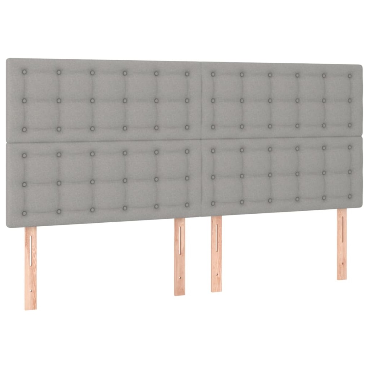 vidaXL Κεφαλάρια Κρεβατιού 4 τεμ. Αν. Γκρι 90x5x78/88 εκ. Υφασμάτινο