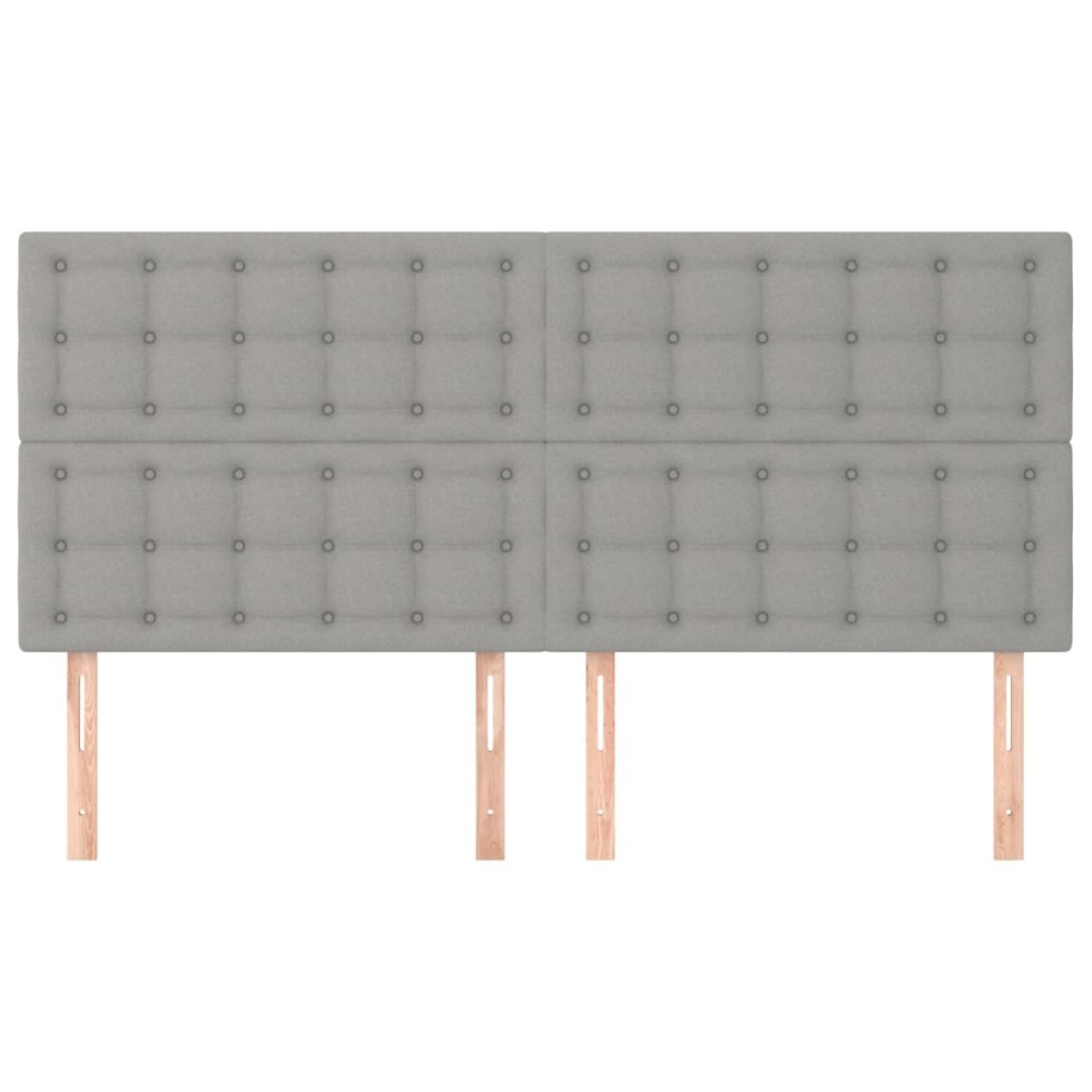 vidaXL Κεφαλάρια Κρεβατιού 4 τεμ. Αν. Γκρι 90x5x78/88 εκ. Υφασμάτινο