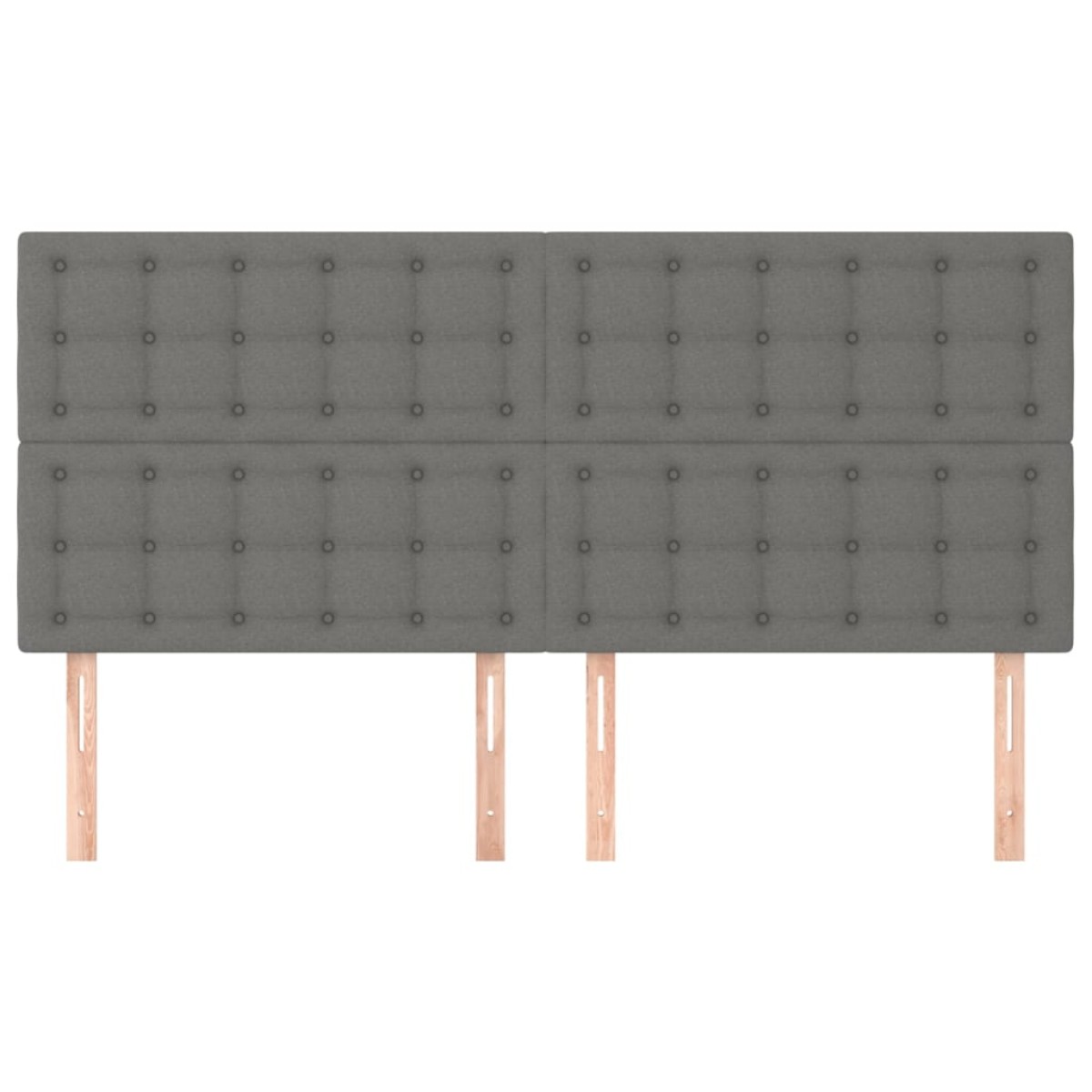 vidaXL Κεφαλάρια Κρεβατιού 4 τεμ. Σκ. Γκρι 90x5x78/88 εκ. Υφασμάτινο
