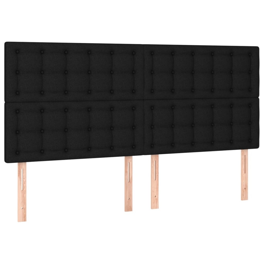 vidaXL Κεφαλάρι Μαύρο 180x5x118/128 εκ. Ύφασμα